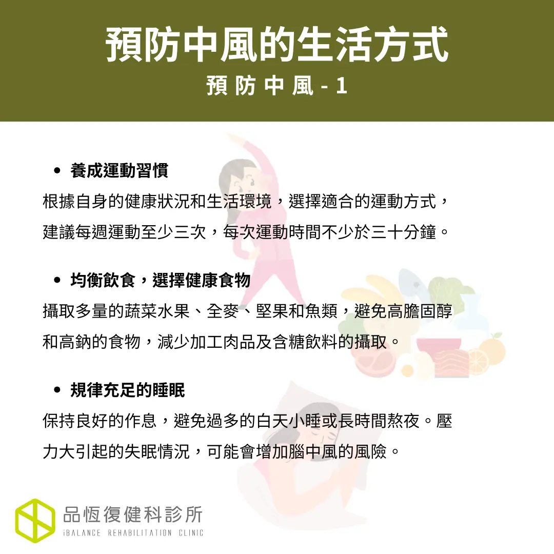 預防中風的生活方式 預防中風的生活方式